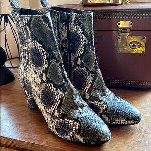 Napoleon Snakeskin Ankle Boots size 9